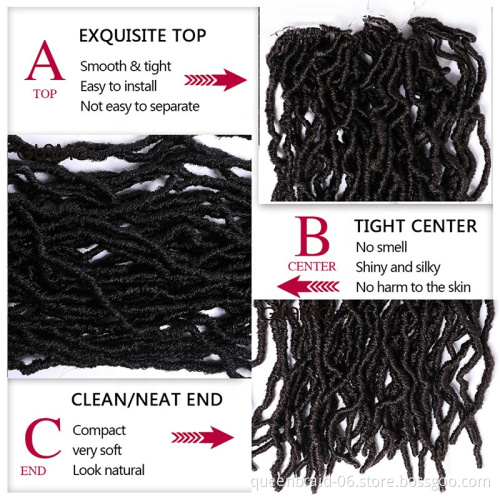 Nu Soft Locs 18 inch Faux Locs Crochet Hair Pre-Looped Crochet Braids 100% Premium Fiber African Roots Locs Hair Extensions
